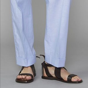 Officine Generale black leather Positano sandals